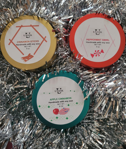 Holiday scented candles